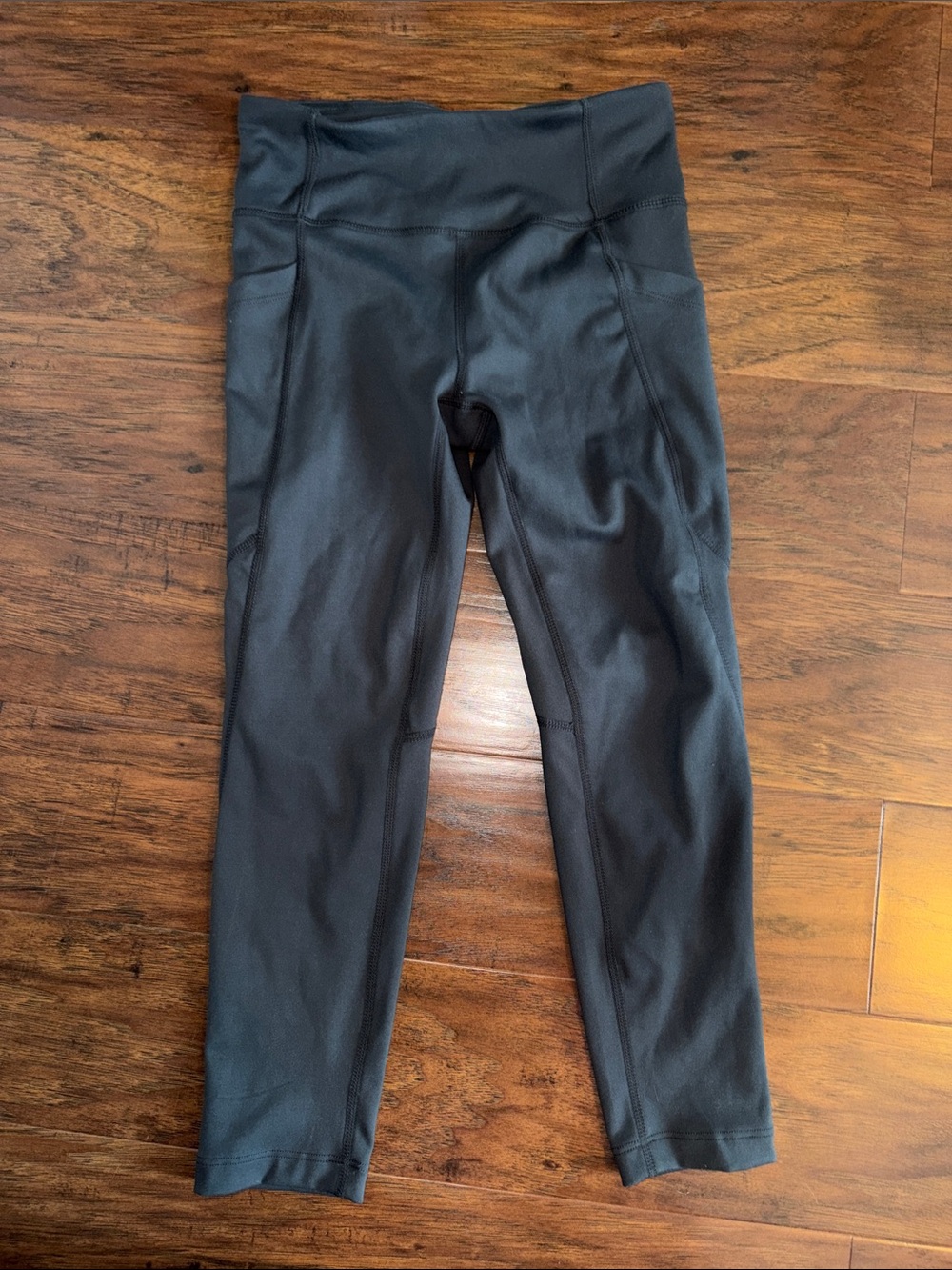 32 Degrees Kids Black High-Waist Performance Leggings Youth Small